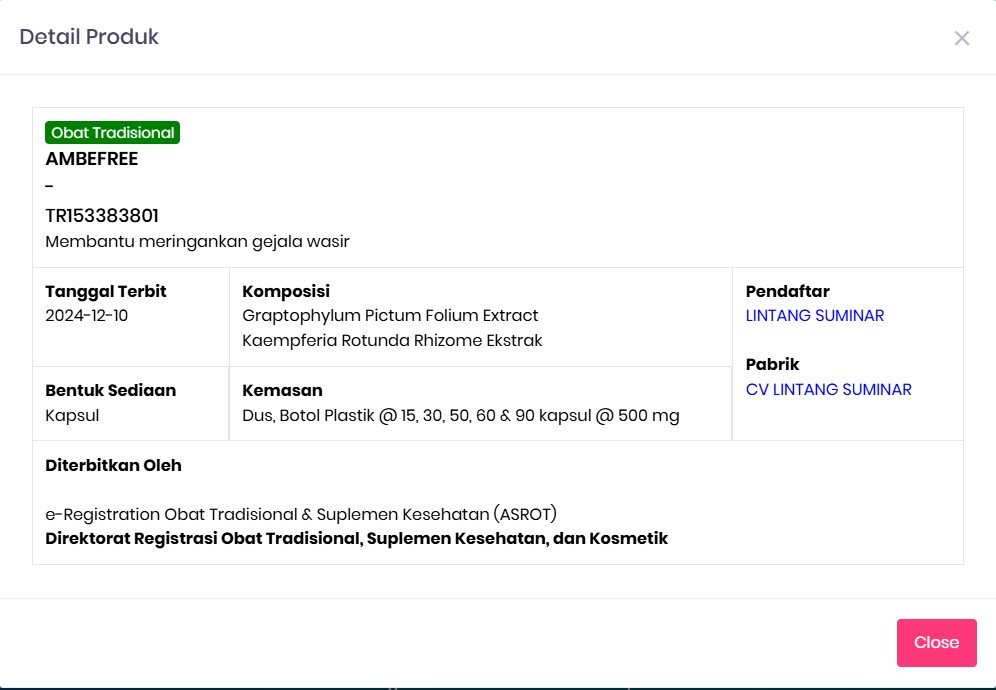 Sertifikat Izin BPOM AMBEFREE